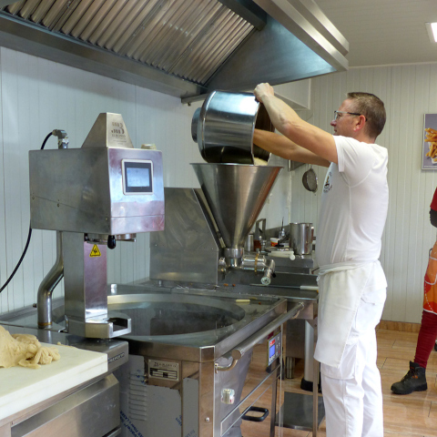 Preparando porras en cursos de churrería